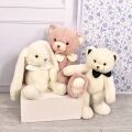 Doudou Histoire d´Ours Plyšový medvedík s tmavomodrým motýlikom 30 cm