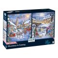 HOP Puzzle Vianoce sa blížia 2×500 veľkých dielikov