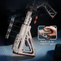 RoboTime 3D drevená skladačka Puška na vystreľovanie gumičiek M416 Carbine