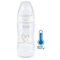 NUK FC+ fľaša s kontrolou teploty 300 ml BOX - Flow Control cumlík 1 ks