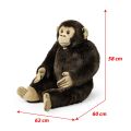 Rappa Plyšový šimpanz 90 cm ECO-FRIENDLY