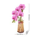 RoboTime 3D drevená skladačka Fialová orchidea