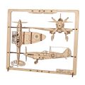 Ugears 2,5D drevené mechanické puzzle Stíhacie lietadlo