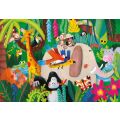 Vilac Drevená knižka s puzzle Dobrodružstvo