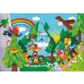 Vilac Drevená knižka s puzzle Dobrodružstvo