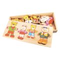Bigjigs Toys Obliekacie puzzle Medvedia rodinka