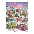Galison Fóliové puzzle Joy Laforme Zasnežená dedina 1000 dielikov