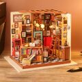 RoboTime 3D drevená skladačka Miniatúra domčeka Samova študovňa