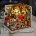 RoboTime 3D drevená skladačka Miniatúra domčeka Samova študovňa