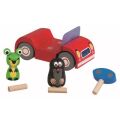 Detoa Drevené auto červené - Krtko na výlete