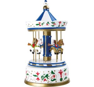 small foot Dřevěná hrací skříňka koníčkový kolotoč