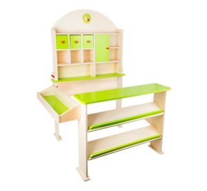 small foot Drevený predajný stánok zelený