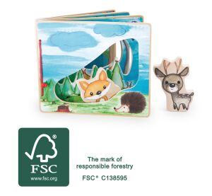 small foot Drevená obrázková knižka interaktívna hra