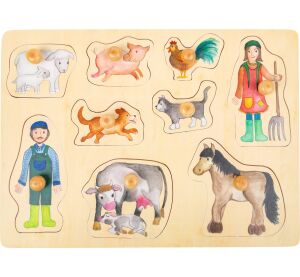 small foot Drevené puzzle Život na farme