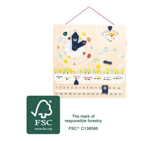 small foot Didaktický kalendár s hodinami