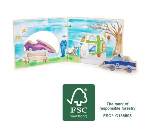 small foot Drevená knižka polícia