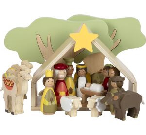 small foot Vianočný drevený betlehem