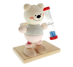 Hess Stojanček s presýpacími hodinami medvedík ružový