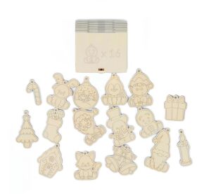 Kúzlo dreva VVianočné ozdoby Magnetky 16 ks