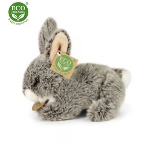 Rappa Plyšový králik tmavo šedý ležiaci 17 cm ECO-FRIENDLY