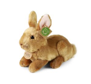 Rappa Plyšový králik hnedý ležiace 23 cm ECO-FRIENDLY