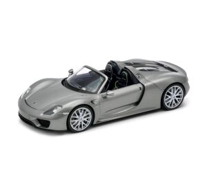 Welly Porsche 918 Spyder (convertible) 1:24 sivé