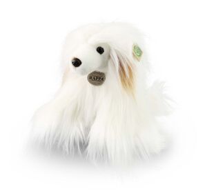 Rappa Plyšový pes čínsky chocholatý - labutienka 30 cm ECO-FRIENDLY
