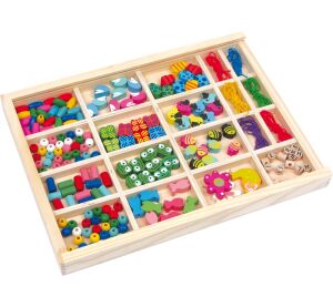 Small Foot Drevené korálky v boxe Vivien