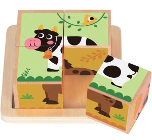 2Kids Toys Drevené kocky Farma 2