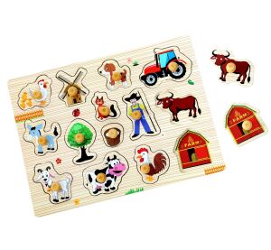 2Kids Toys Drevené puzzle Farma 14 dielikov
