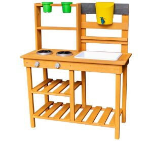 2Kids Toys Drevená záhradná kuchynka s drezom
