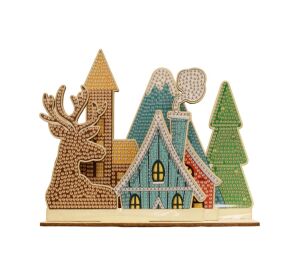 2Kids Toys Diamantové maľovanie so stojanom Sobia dedina
