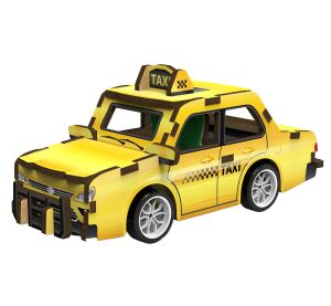 2Kids Toys 3D drevená skladačka Taxi