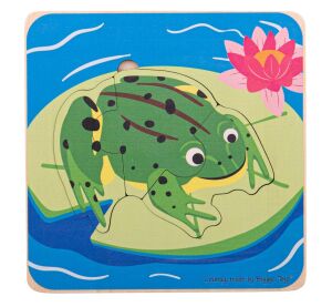 Bigjigs Toys Vkladacie puzzle životné cykly žaby