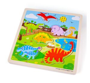 Bigjigs Toys Vkladačka so zvukom Dinosaury