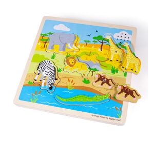 Bigjigs Toys Vkladačka so zvukom Safari
