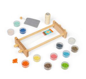 Bigjigs Toys Tkáčsky stav na korálky