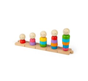 Bigjigs Toys Nasadzovanie Dúhová rodina