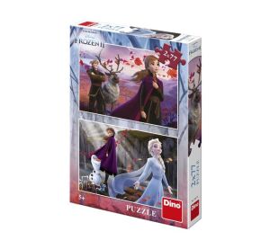 Dino Puzzle Frozen II očekávání 2x77 dílků