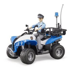 Bruder BWORLD modrá štvorkolka polície s figúrkou