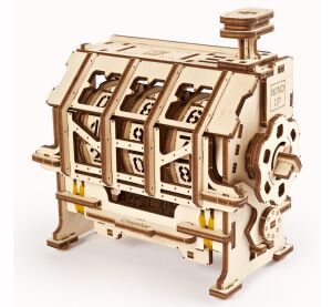 Ugears 3D drevené mechanické puzzle STEM klikacie počítadlo