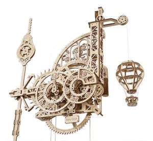 Ugears 3D drevené mechanické puzzle Nástenné hodiny Aero