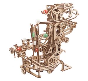 Ugears 3D drevené mechanické puzzle Guličková dráha reťazová