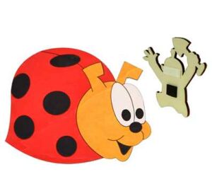 DoDo Drevená magnetka lienka