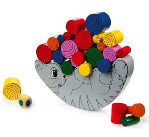 small foot Drevená motorická hra Balancujúca mačka