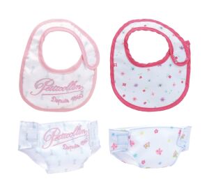 Petitcollin Sada podbradníkov a plienok (pre bábiku 36-40 cm)