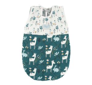 Petitcollin Spací vak zeleno-biely (pre bábiku 36-40 cm)