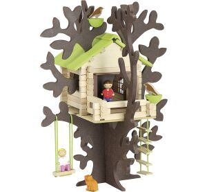 Jeujura Drevená stavebnica 90 dielov Dom na strome