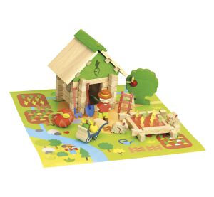 Jeujura Drevená stavebnica 50 dielov Záhradkárstvo