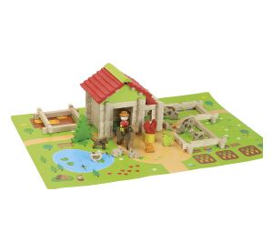 Jeujura Drevená stavebnica 80 dielov Moja prvá farma